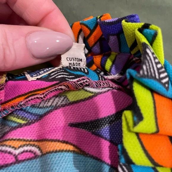 Vintage Oleg Cassini Psychedelic Maxi Dress | Late 1960s–Early 1970s XS - Picture 5 of 13